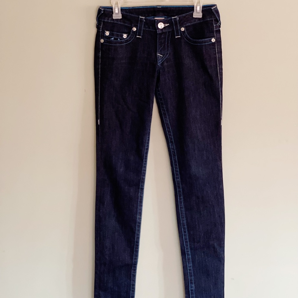 True Religion Dark Wash Skinny Fit Jeans Size 27